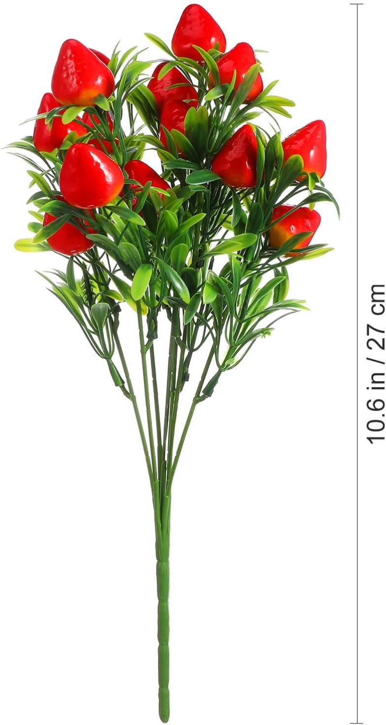 DOITOOL 6Pcs Artificial Strawberry Plants Decor
