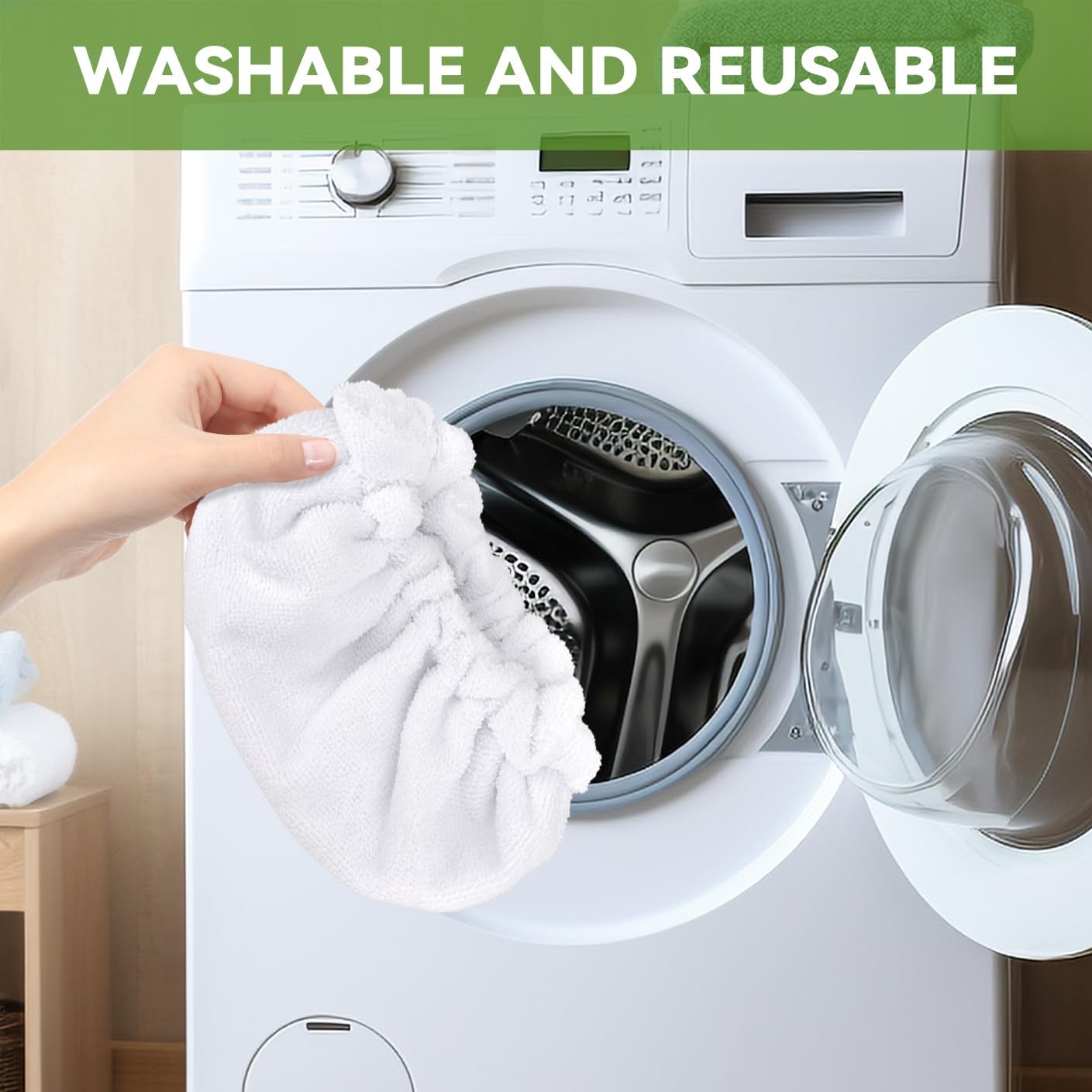 Large Microfiber Bonnet Steam Mop Pads for Dupray Steam Cleaners 6 Pack