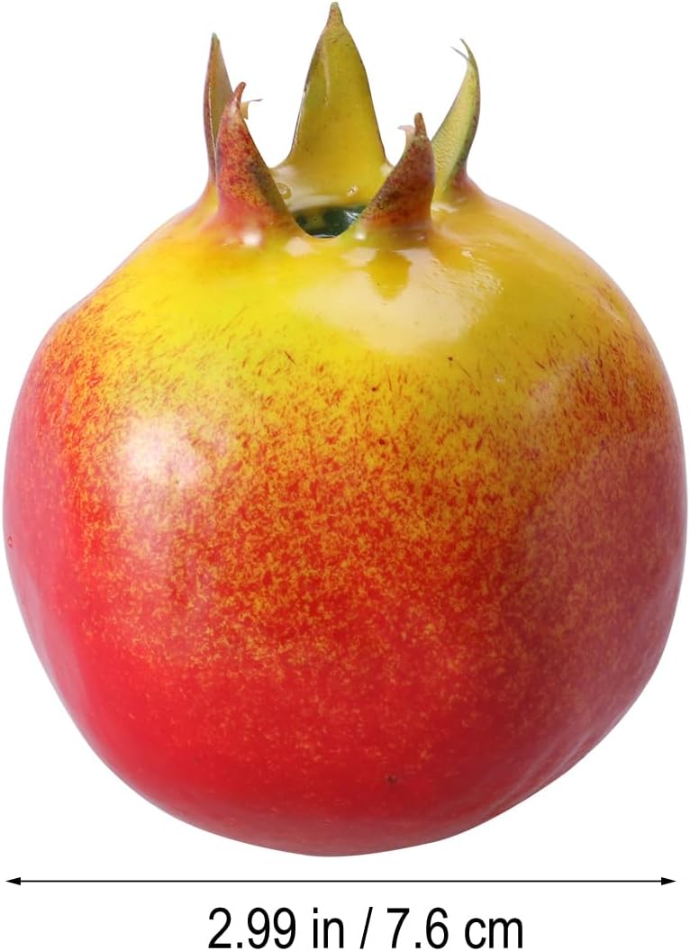 Realistic Simulated Pomegranate Fruit Ornament 299In Plastic Decor