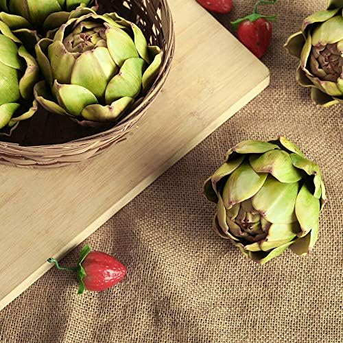 GiftYou 3-Pack Large Green Faux Artichokes