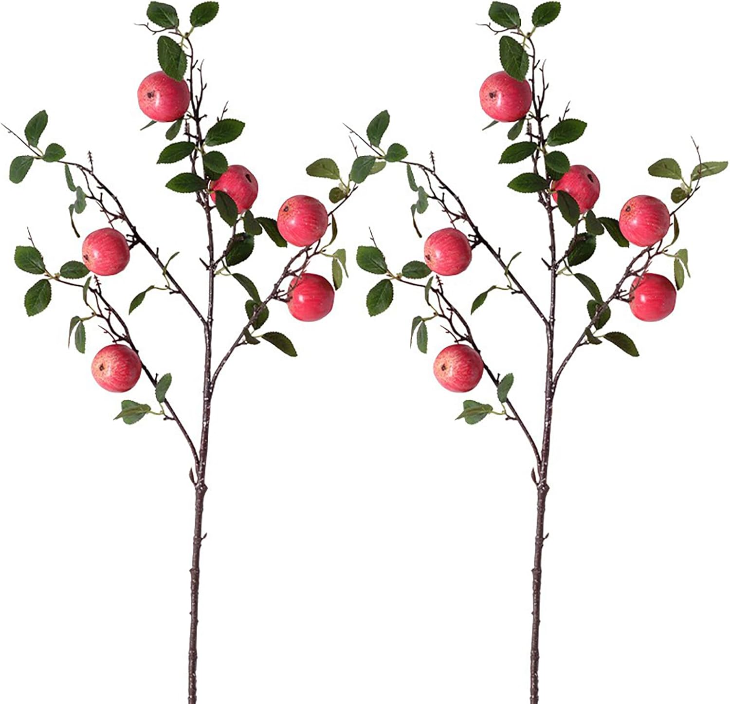 JUOPZKENN Artificial Apple Branches with Leaves 2pcs