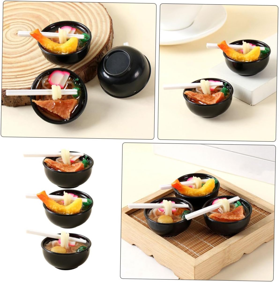KICHOUSE 3pcs Pasta Display Artificial Shrimp Props