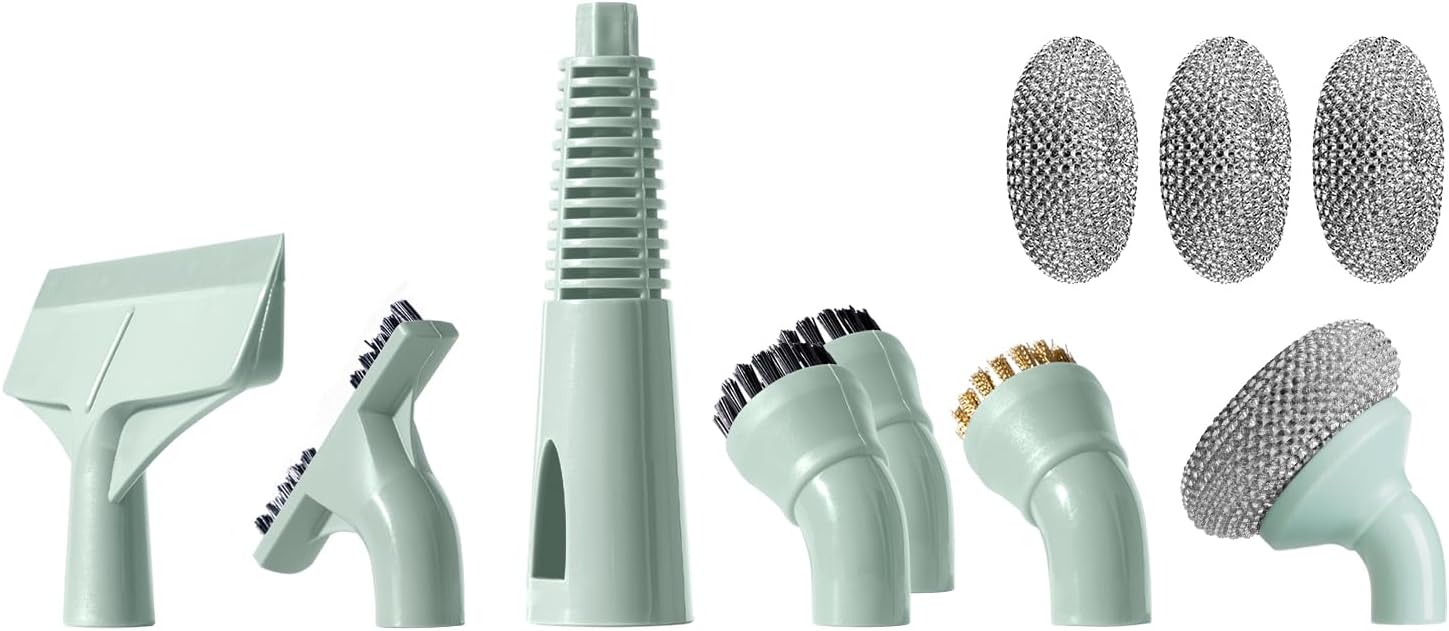 Newbealer 11 Piece Steam Mop Replacement Accessories Set NB602N Mint Green