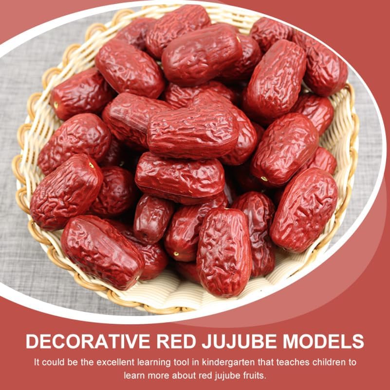 Totority Artificial Red Jujube Decorations 20Pcs