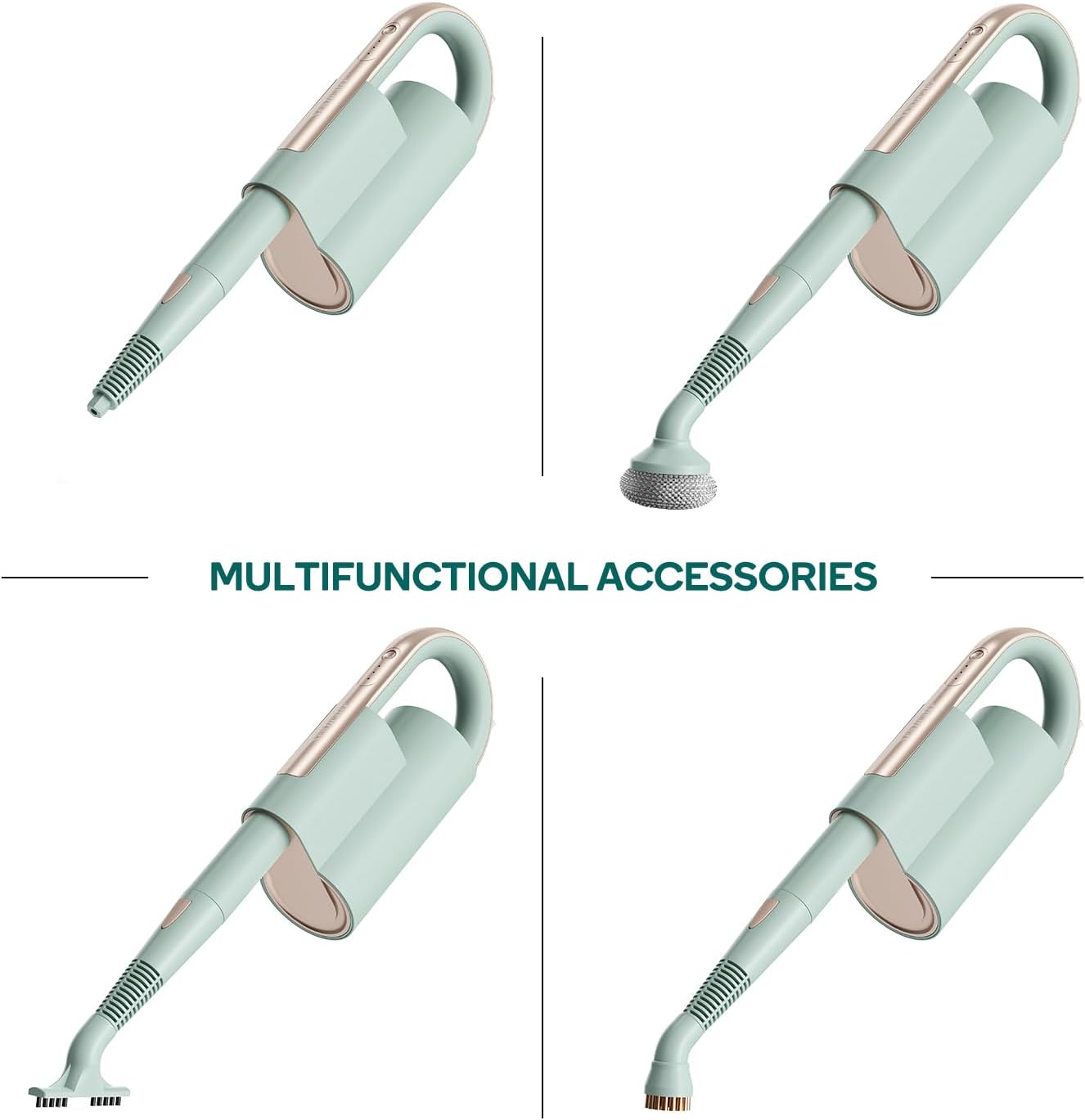Newbealer 11 Piece Steam Mop Replacement Accessories Set NB602N Mint Green