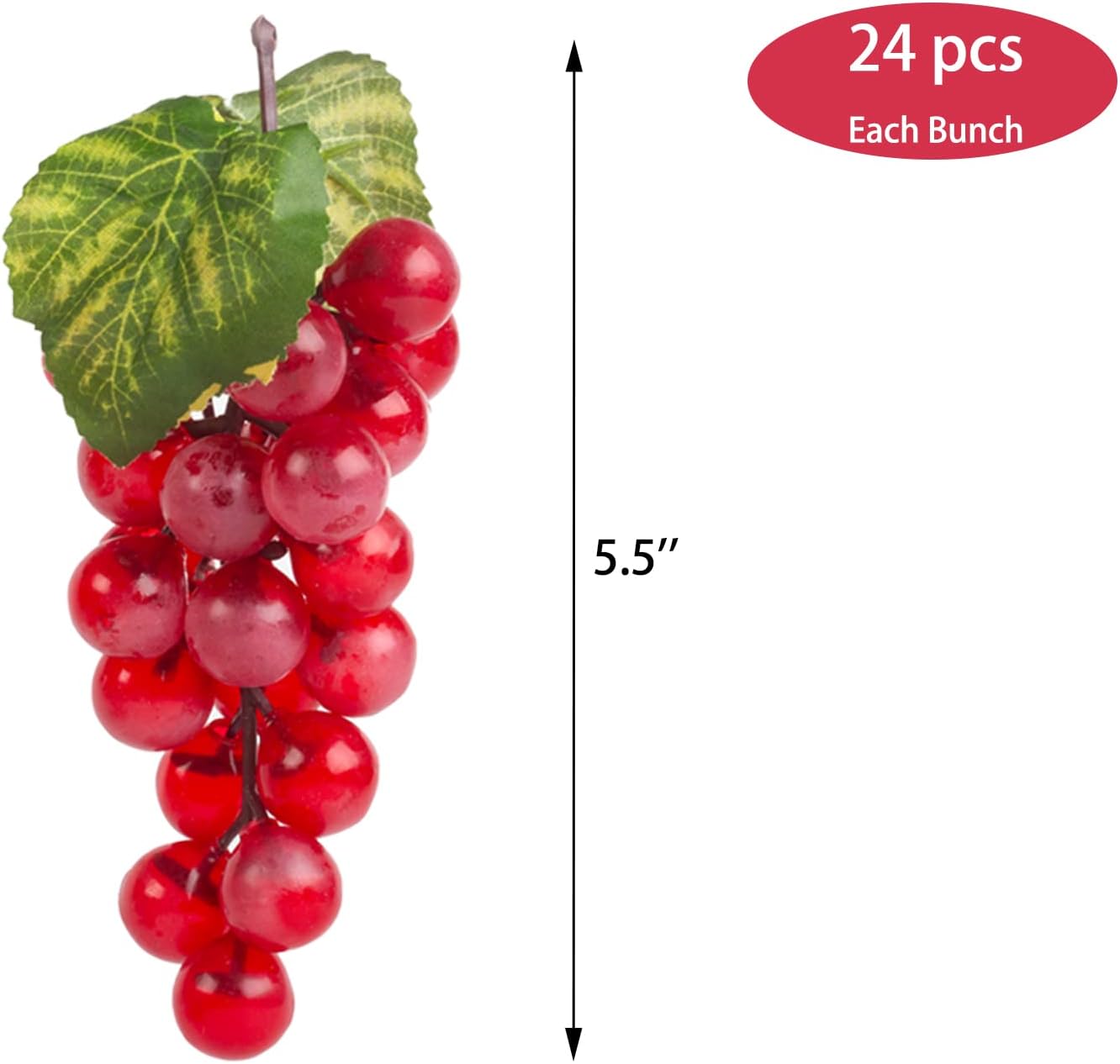 VEOAY Red Fake Grape Bunches for Home Decor