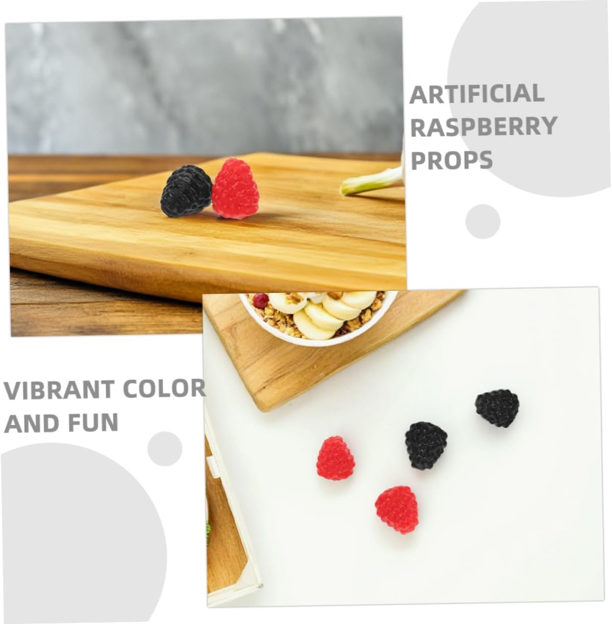 12pcs Lifelike Raspberry Models for Wedding and Photography Decor