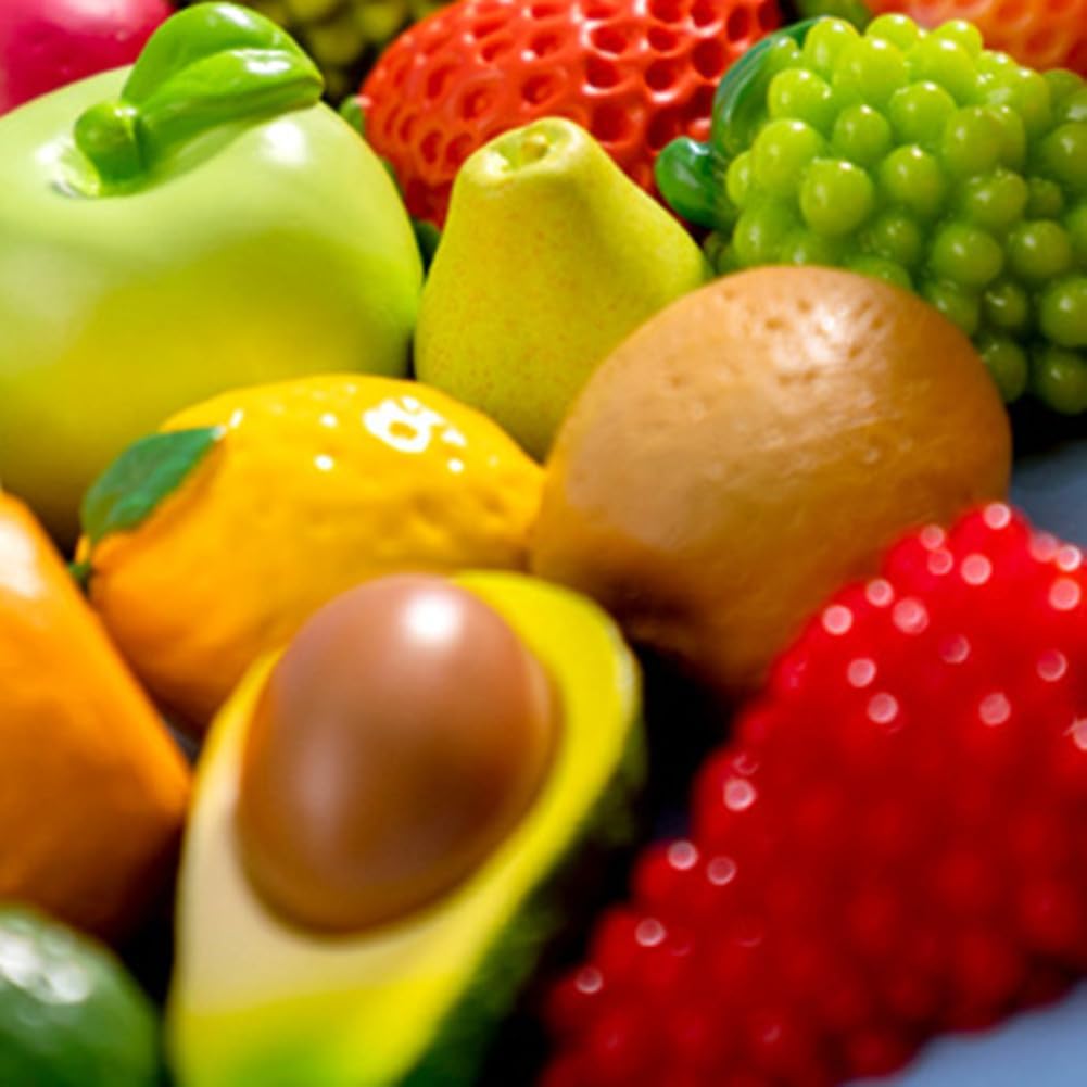 Mini Resin Fruit Decor Set 30PCS Pineapple Lemon Strawberry Peach