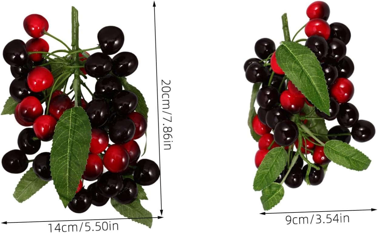 Realistic Cherry Ornaments for Home Decor