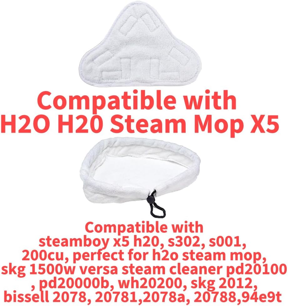 Unikstone 6Pcs Steam Mop Pads Reusable Washable