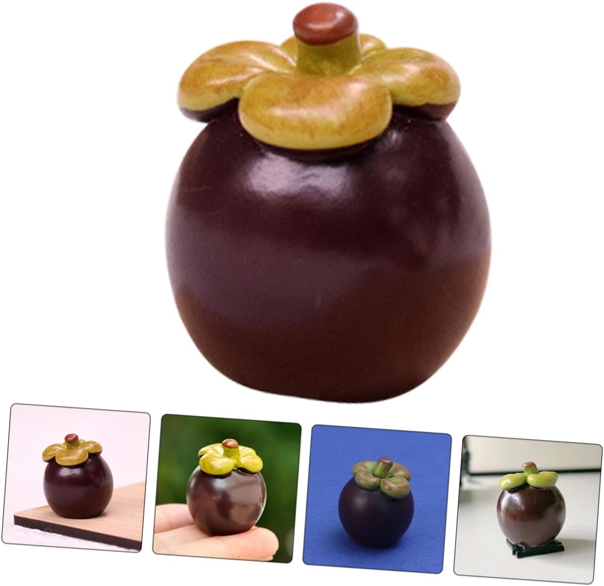 Mini Artificial Mangosteen Doll House Decor 8pcs