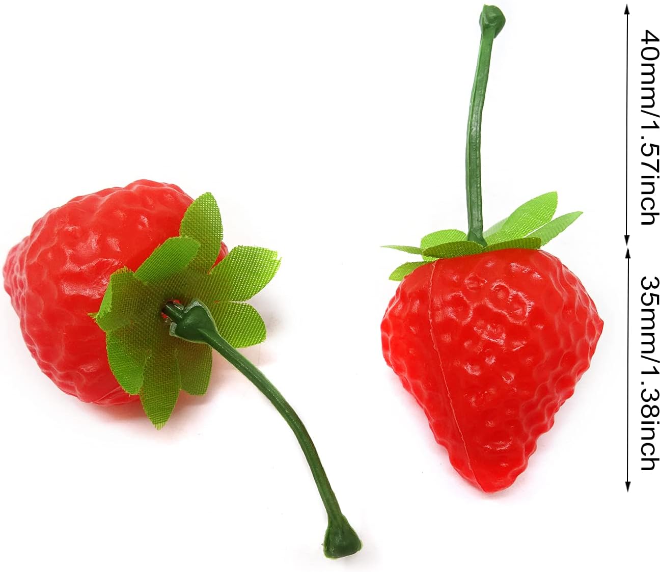 Honbay 20PCS Plastic Artificial Red Strawberries Decoration Prop