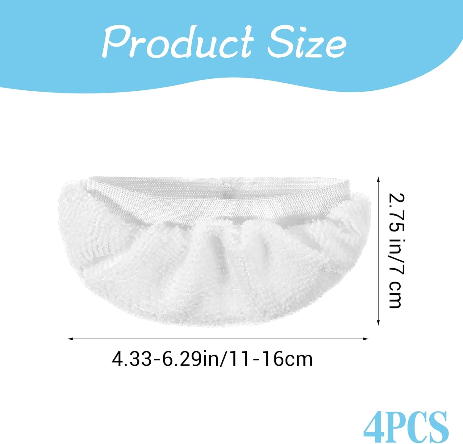 10 Pcs Reusable Steam Mop Pads Universal Fit for Steam Cleaners