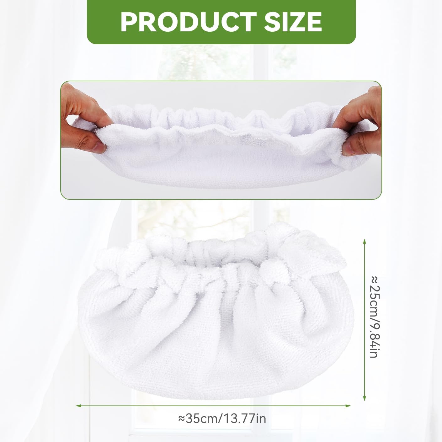 Large Microfiber Bonnet Steam Mop Pads for Dupray Steam Cleaners 6 Pack