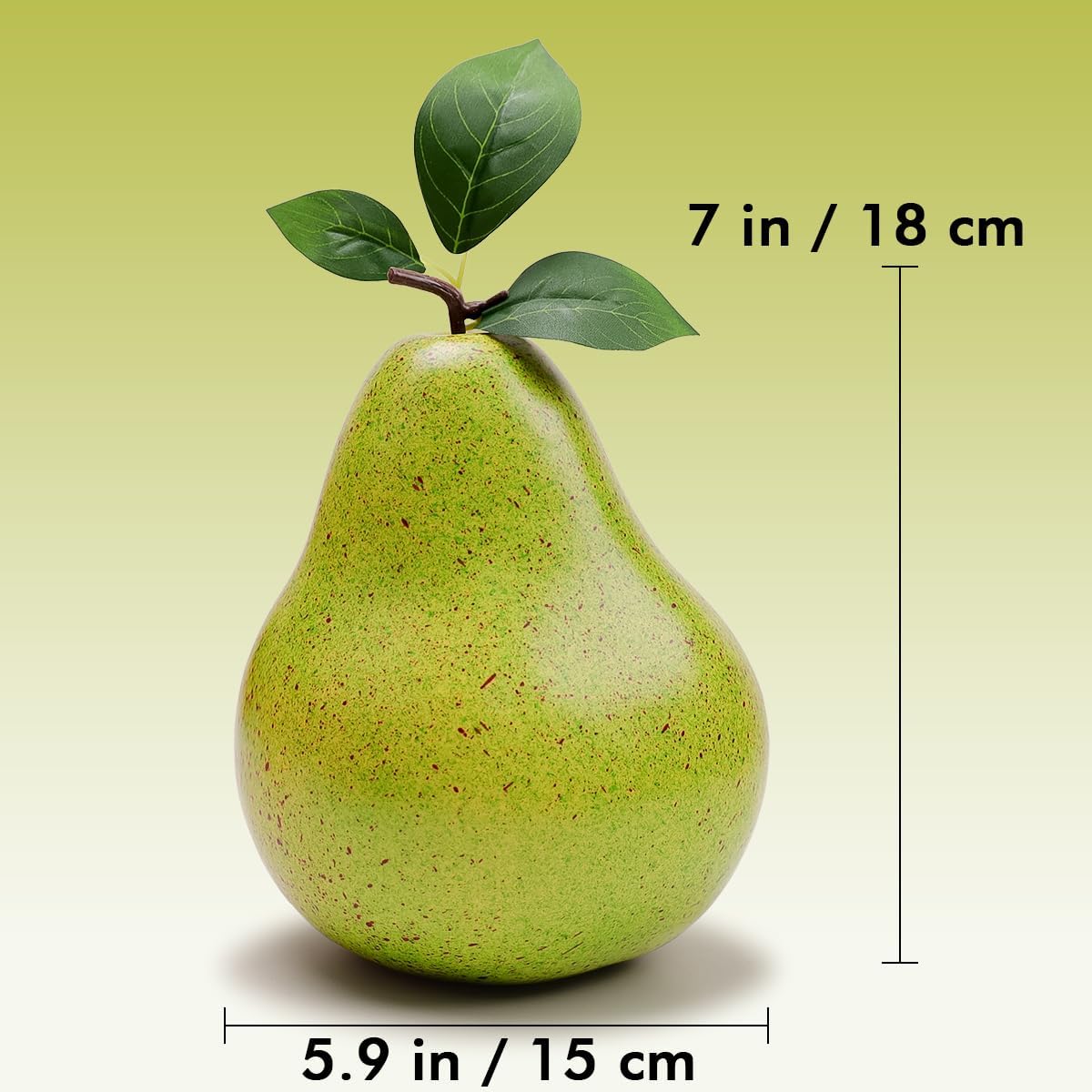 Gresorth 7 Inch Artificial Green Pear Decoration
