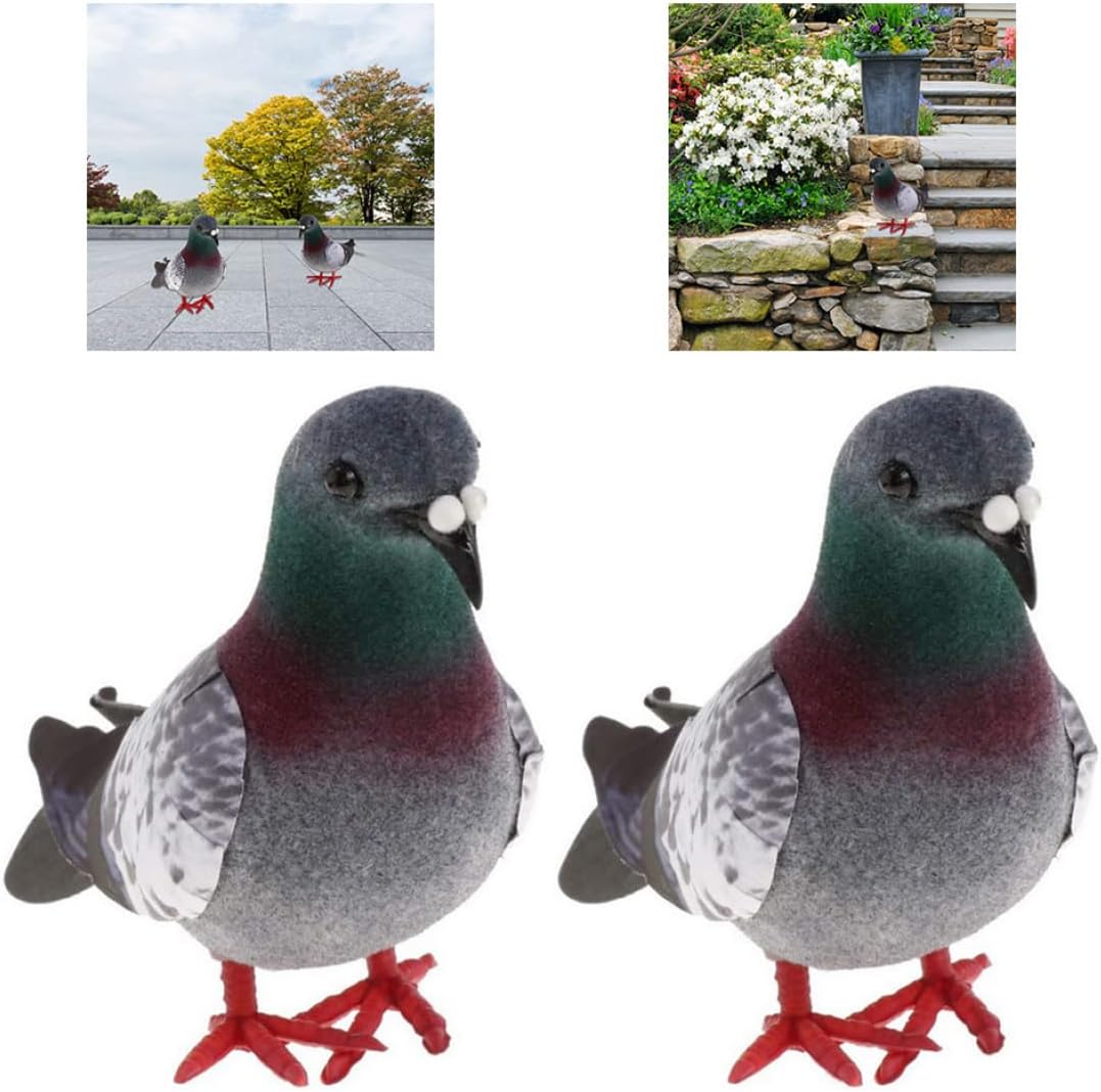 Artificial Foam Bird Lifelike Feathered Doves Ornament 2PCS