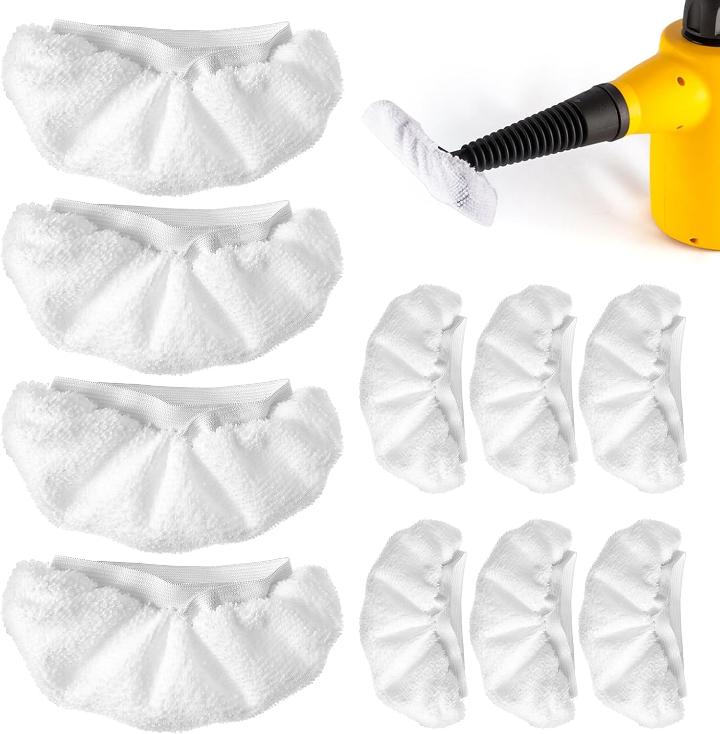 10 Pcs Reusable Steam Mop Pads Universal Fit for Steam Cleaners