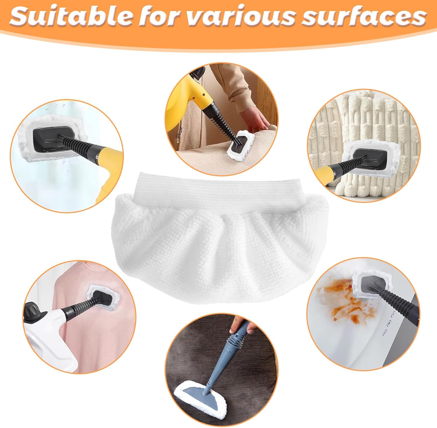 20 Pack Steam Cleaner Pads Universal Reusable