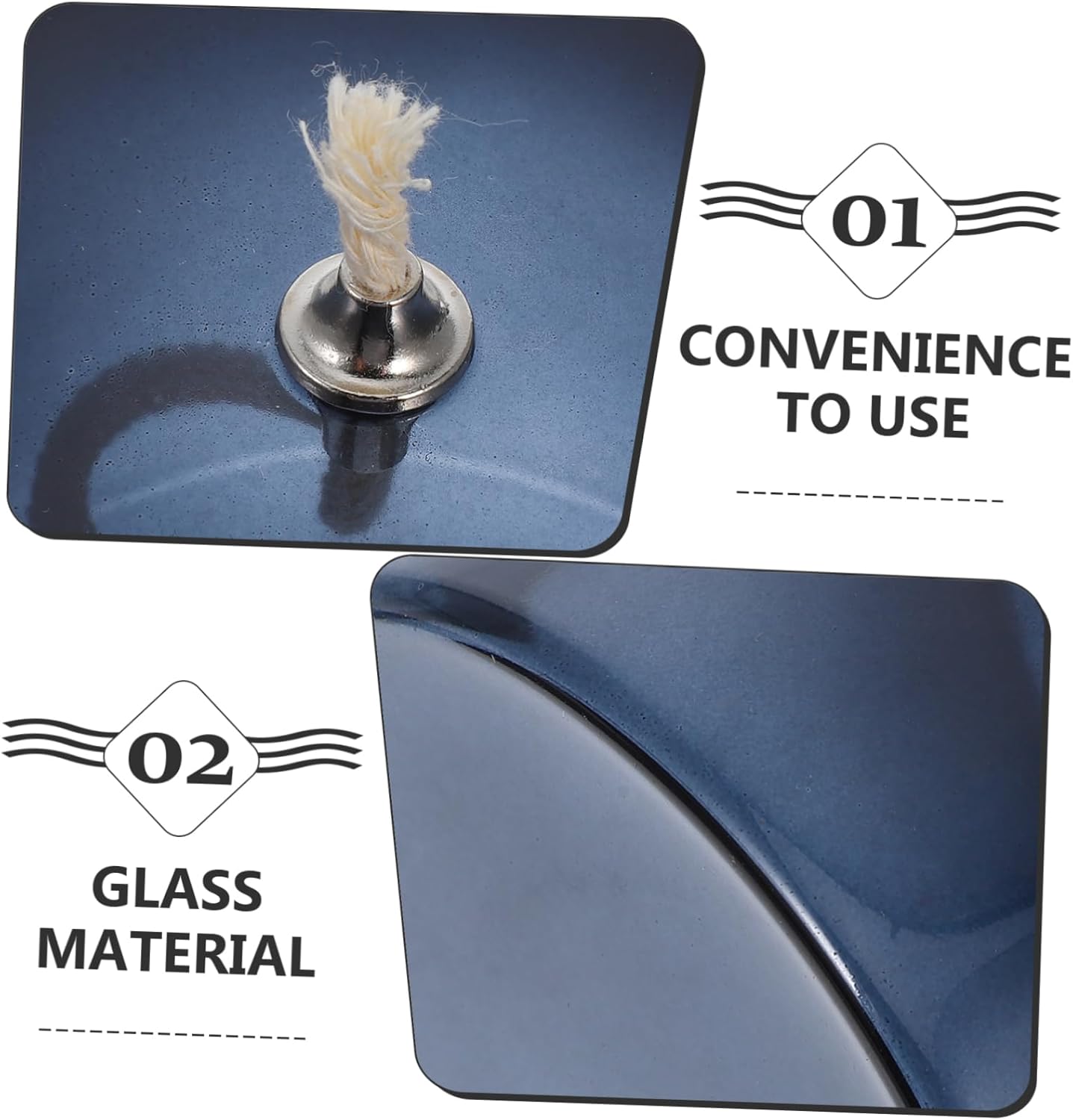 VOSAREA Elegant Glass Oil Lamp for Indoor Use