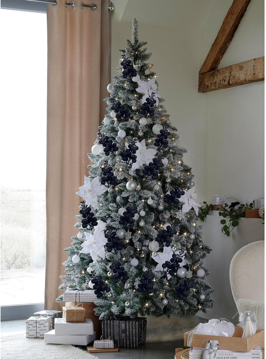 36Pcs Glitter Berry Stems for Christmas Decor