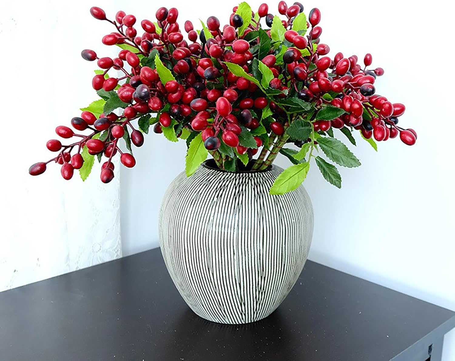 BEIJIALY 4 Pack Artificial Berry for Christmas Decor