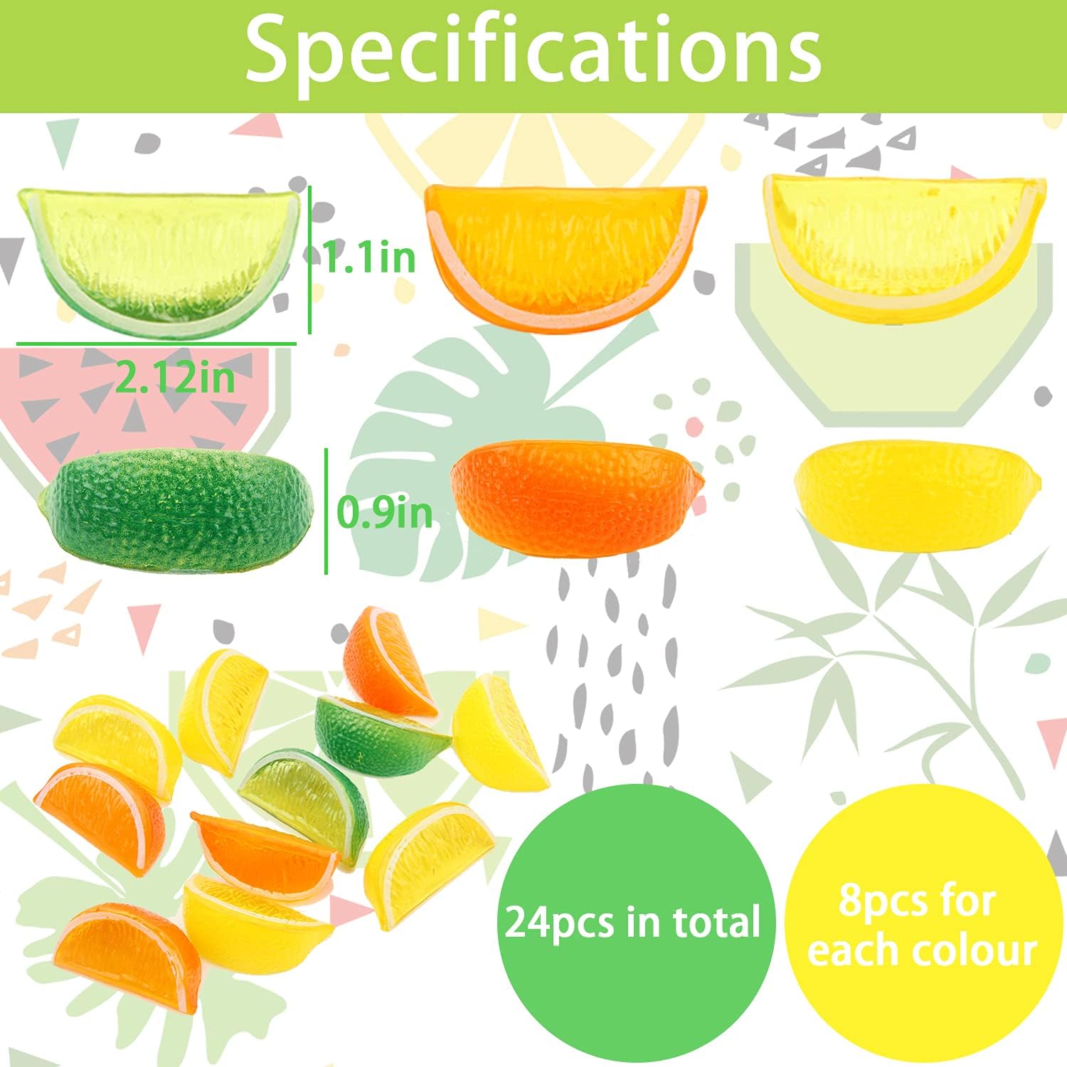 CCINEE 24PCS Artificial Lemon Blocks Realistic Decor
