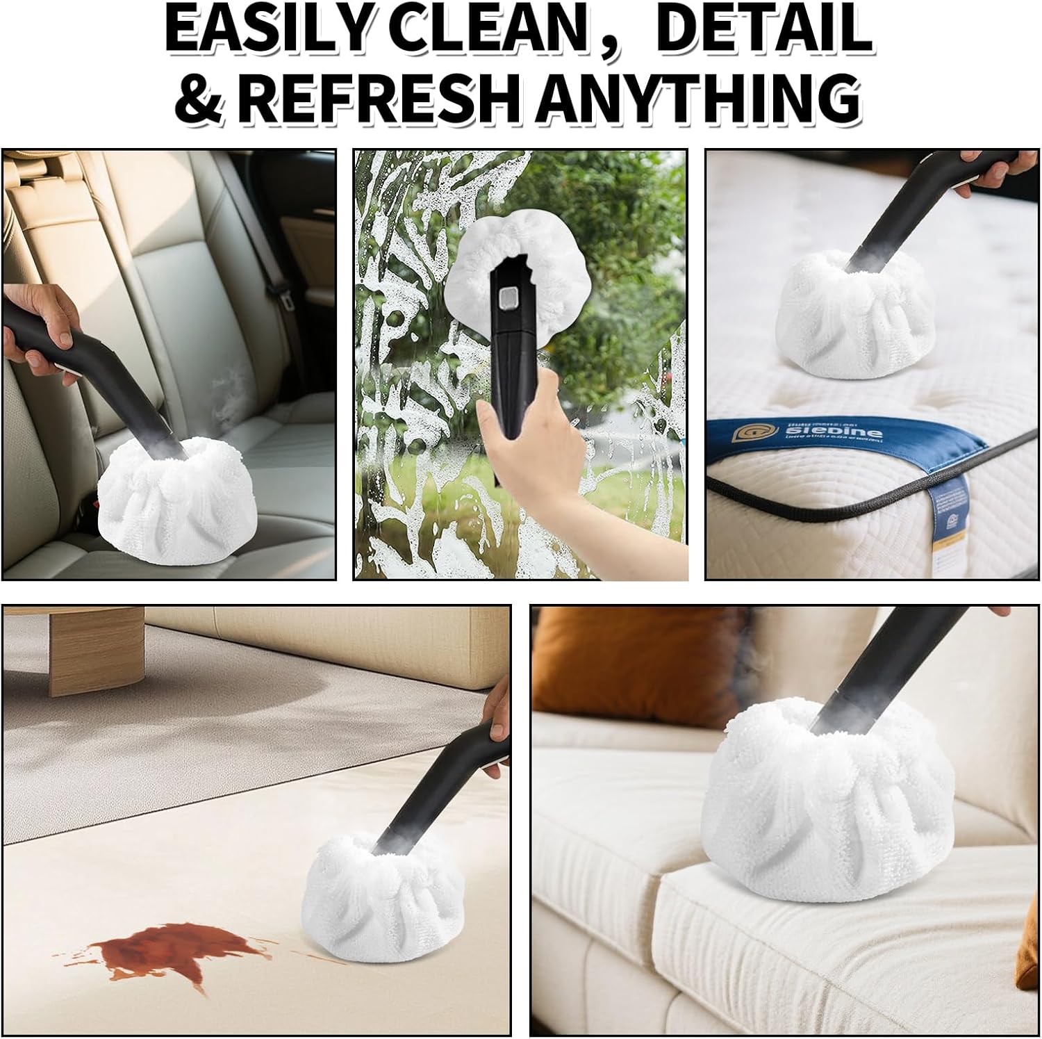 Yicotira Microfiber Steam Mop Pads 4 Pack
