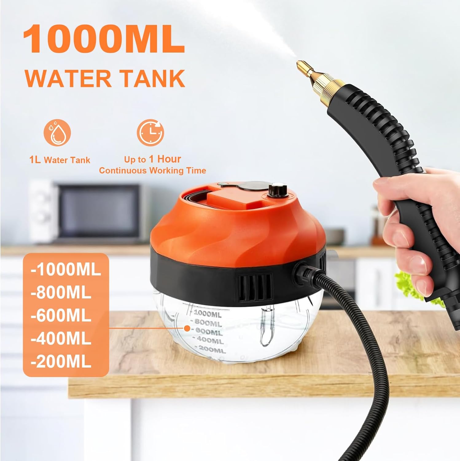 LeadGoods Pressurized Handheld Steam Cleaner