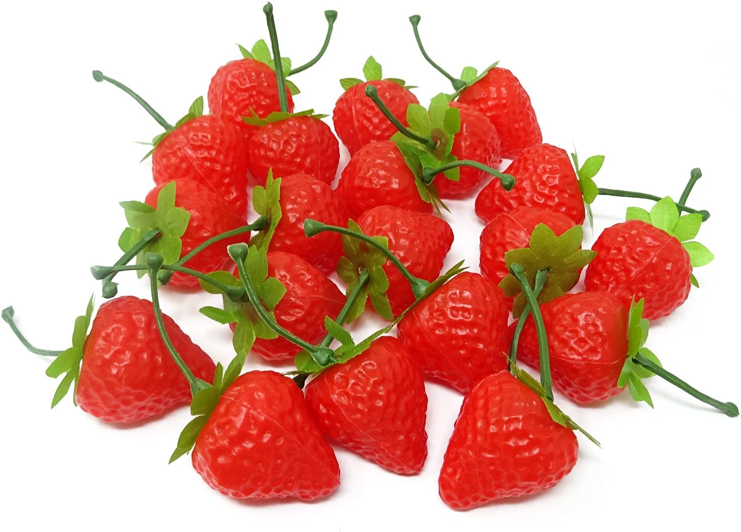 Honbay 20PCS Plastic Artificial Red Strawberries Decoration Prop