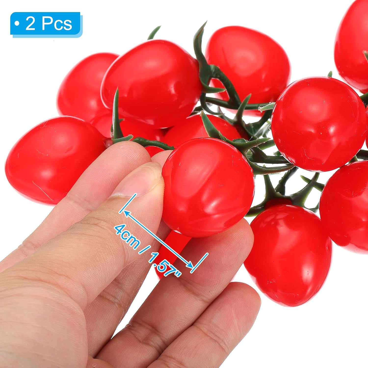 PATIKIL 2 Pcs Artificial Cherry Tomato for Home Decoration