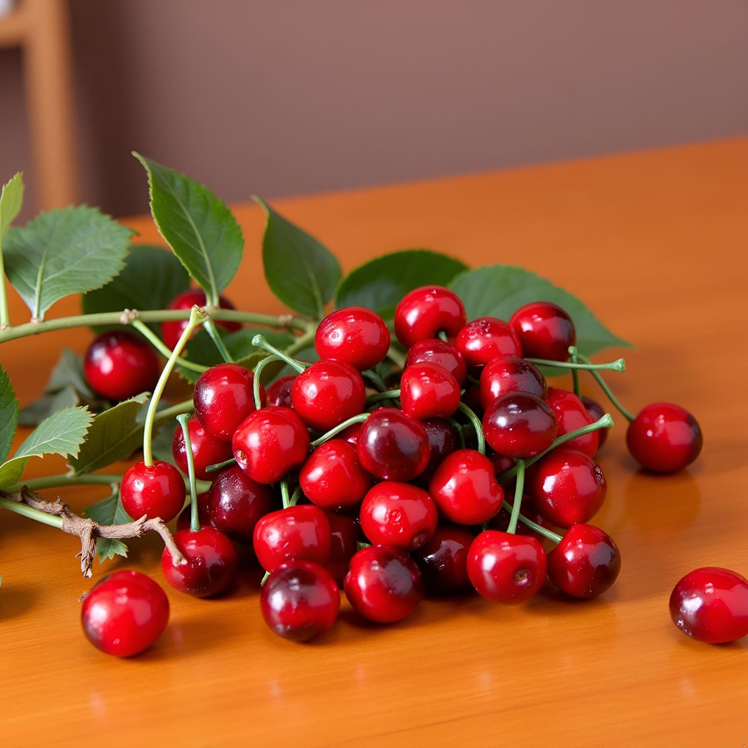 20Pcs Artificial Cherries Black and Red