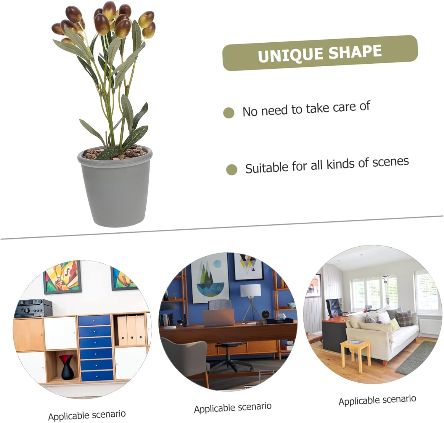 Fake Succulent Bonsai Decorations for Home Office Tabletop