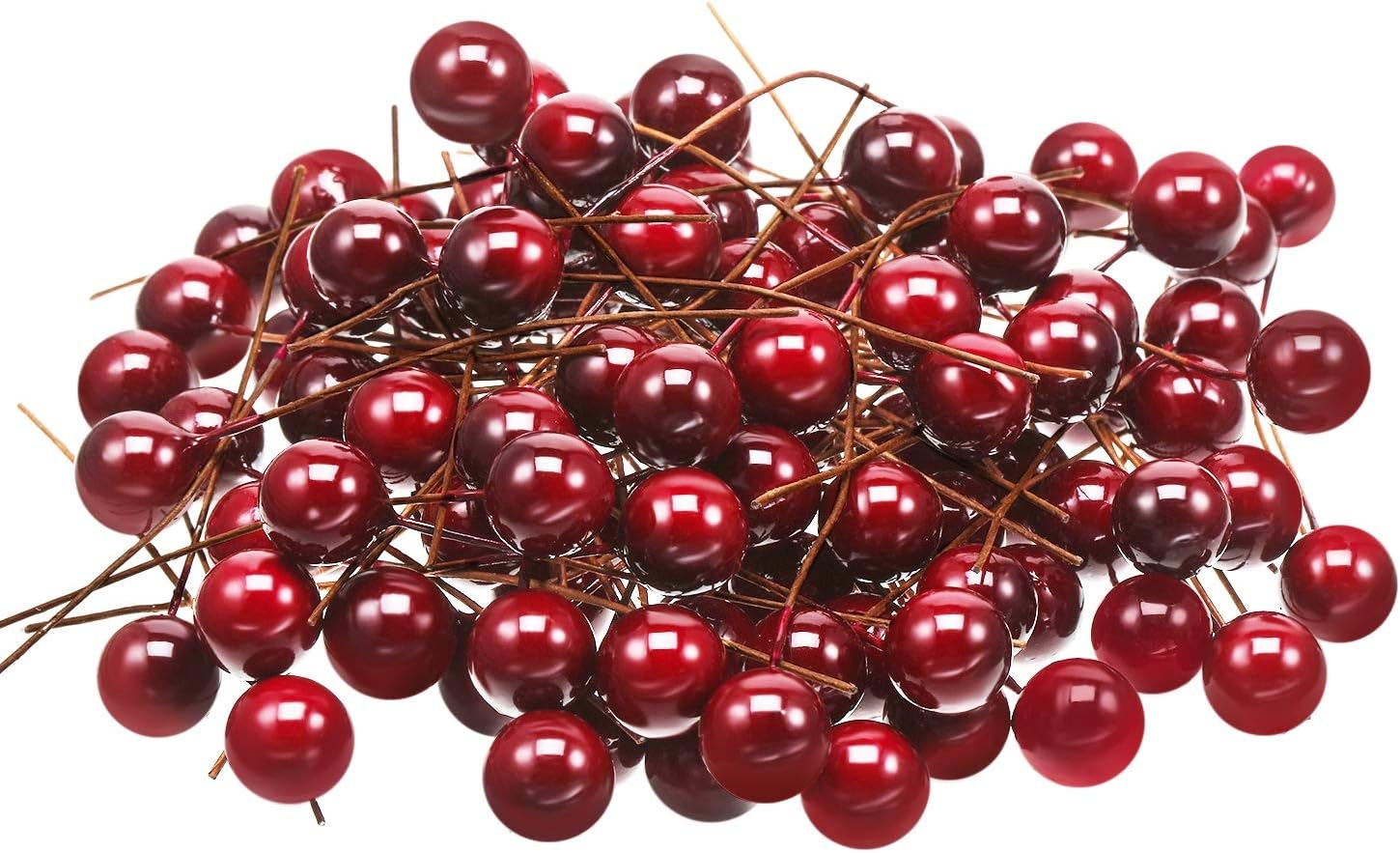 BBTO Artificial Holly Berries 100 Piece Wine Red
