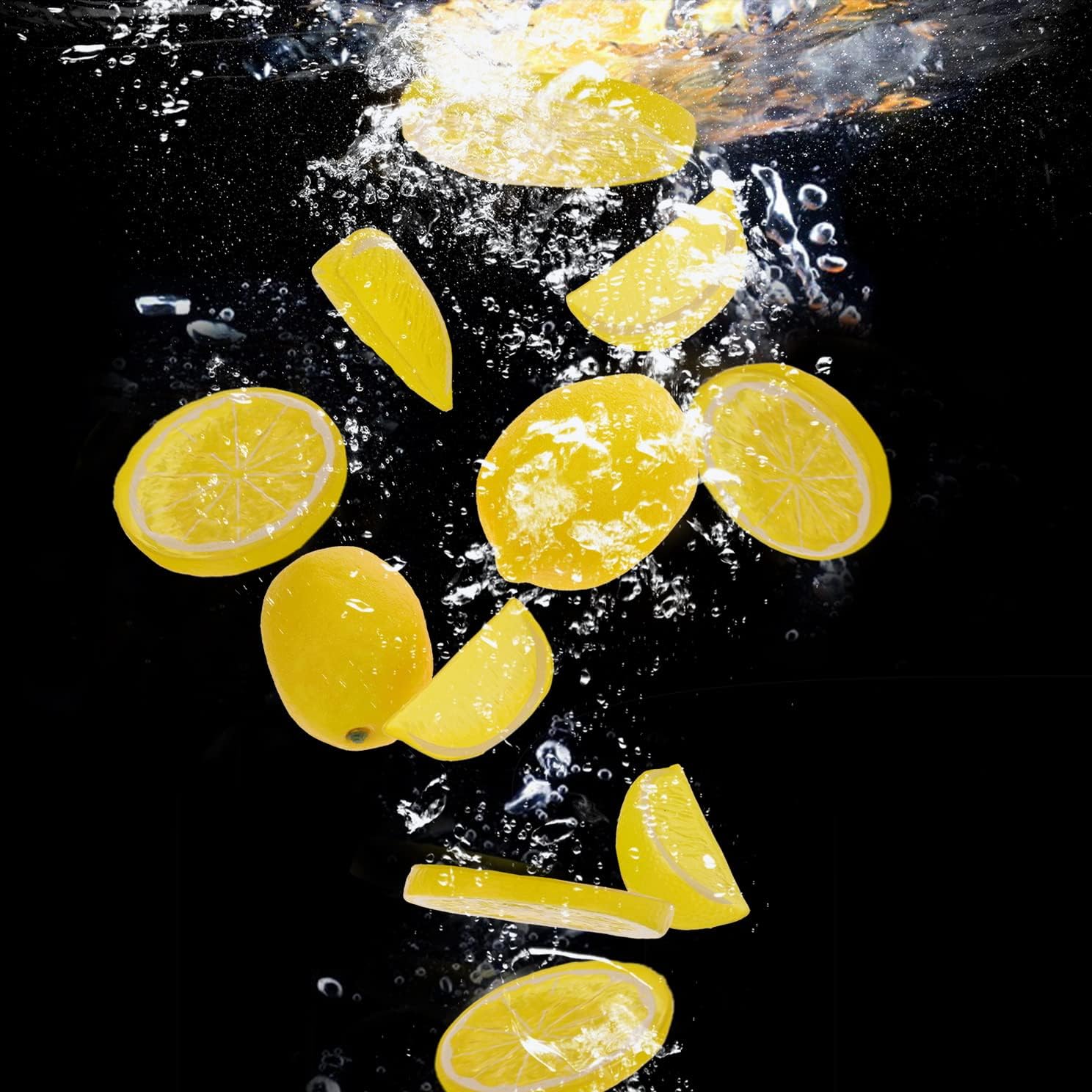 Woration 20 Pack Artificial Lemon Slice Decor Set