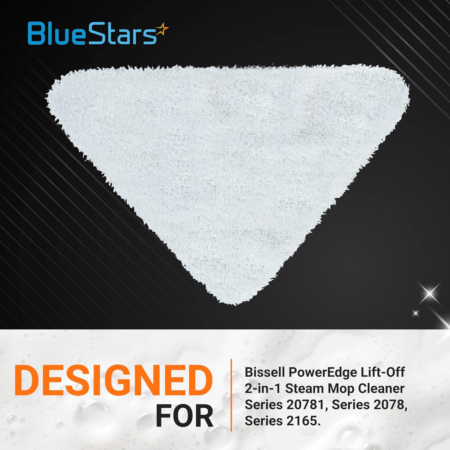 BlueStars 10 Pack Microfiber Steam Mop Pads for Bissell PowerEdge 2078