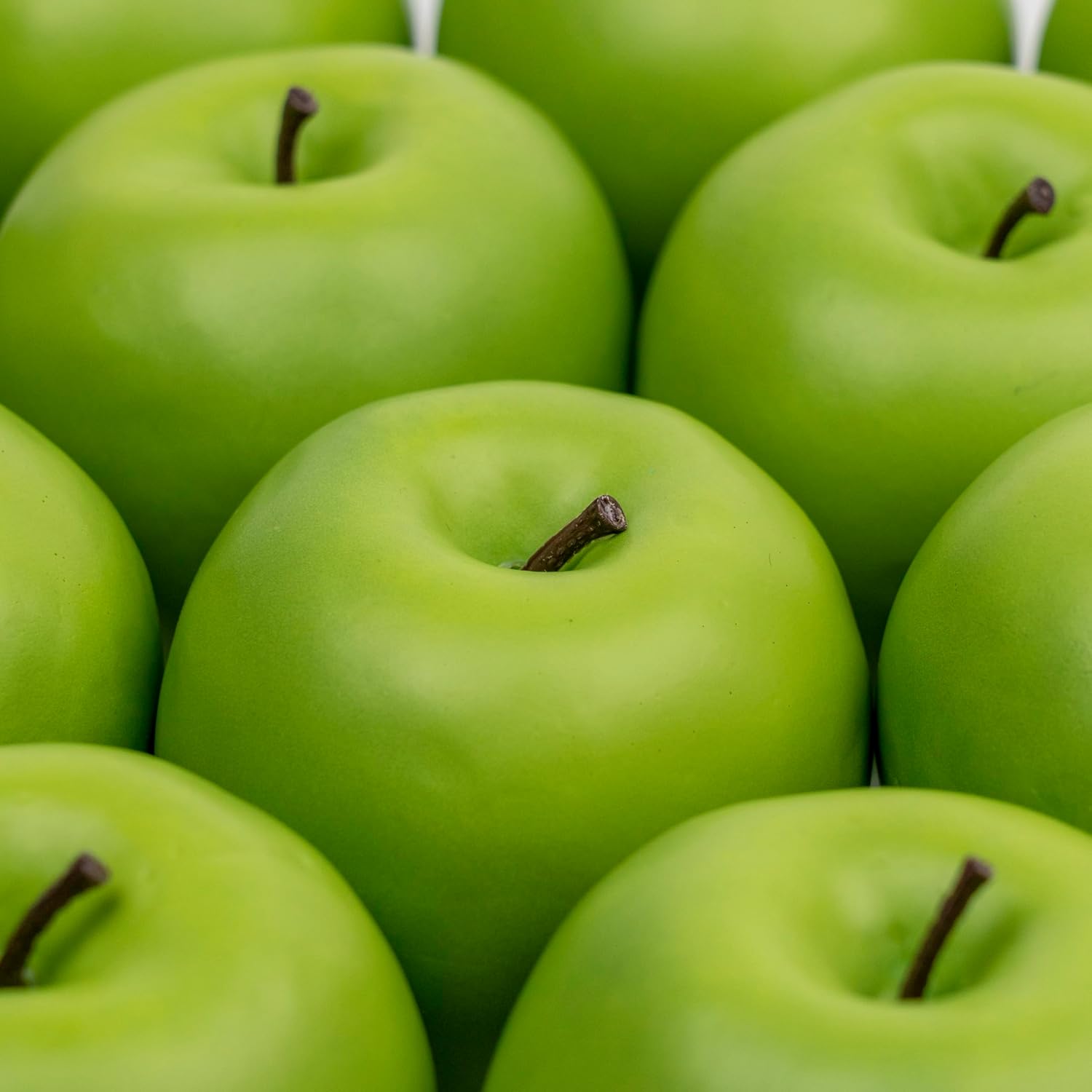12Pcs Green Artificial Apples Decor for Kitchen and Holiday