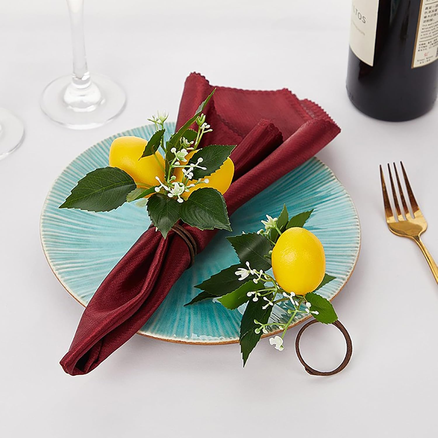 6 Pcs Artificial Lemon Branches for Party Decor