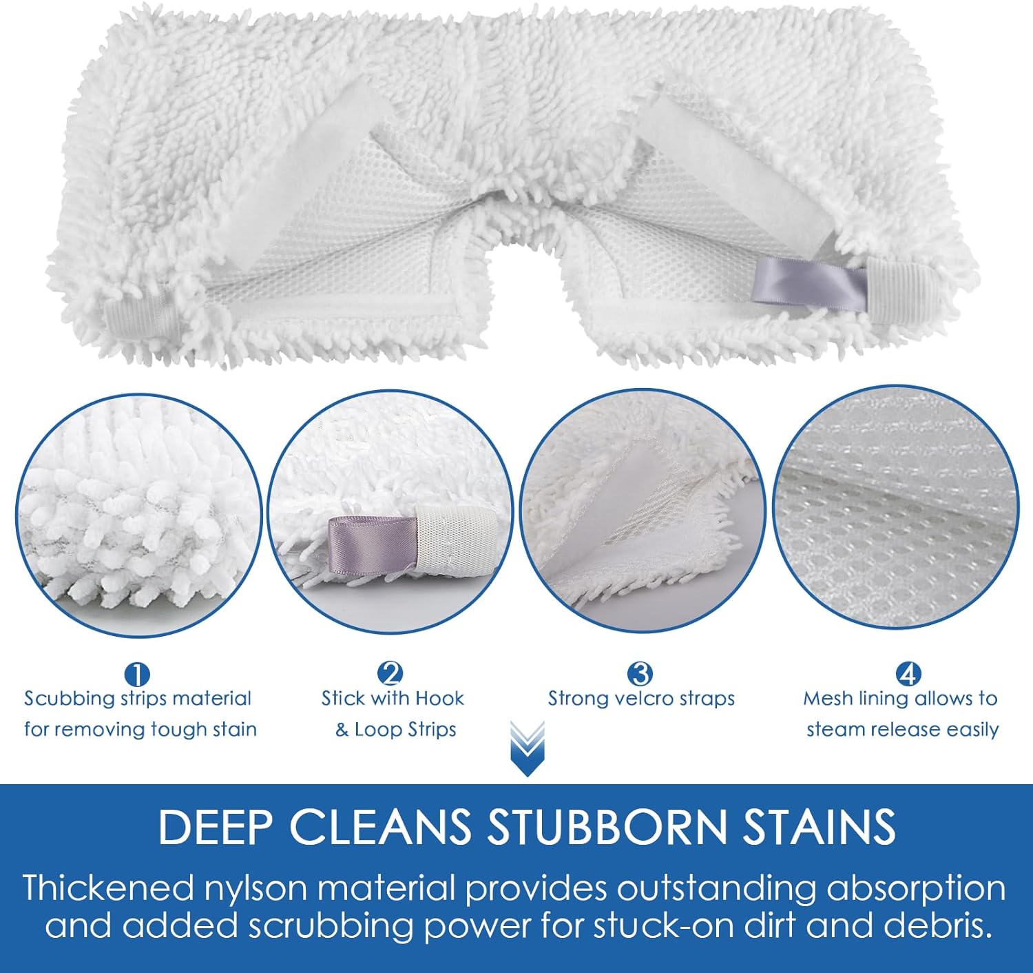 MXZONE 6 Pack Steam Mop Pads for Shark S3500 Series