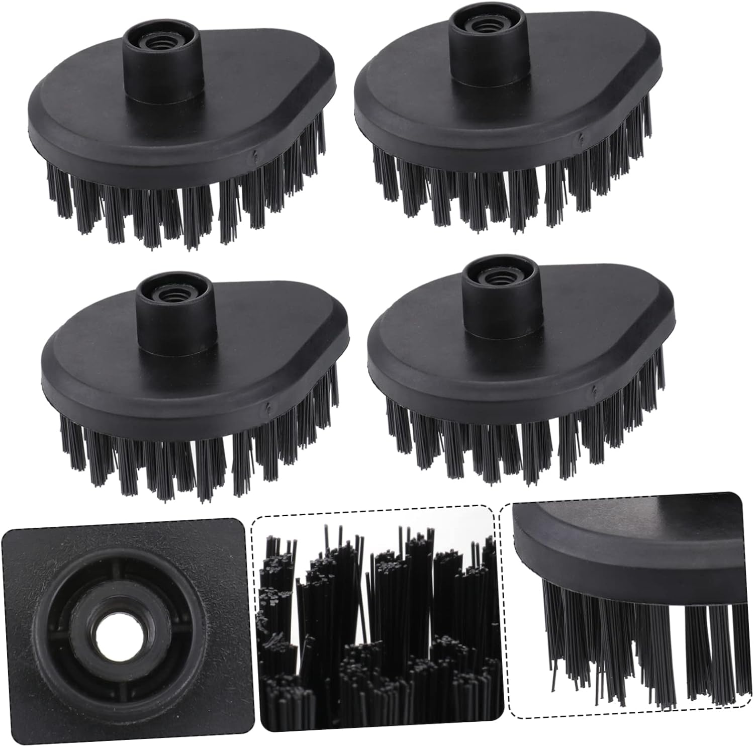 VICASKY 4pc Steam Cleaner Brush Set for Bathroom Tile