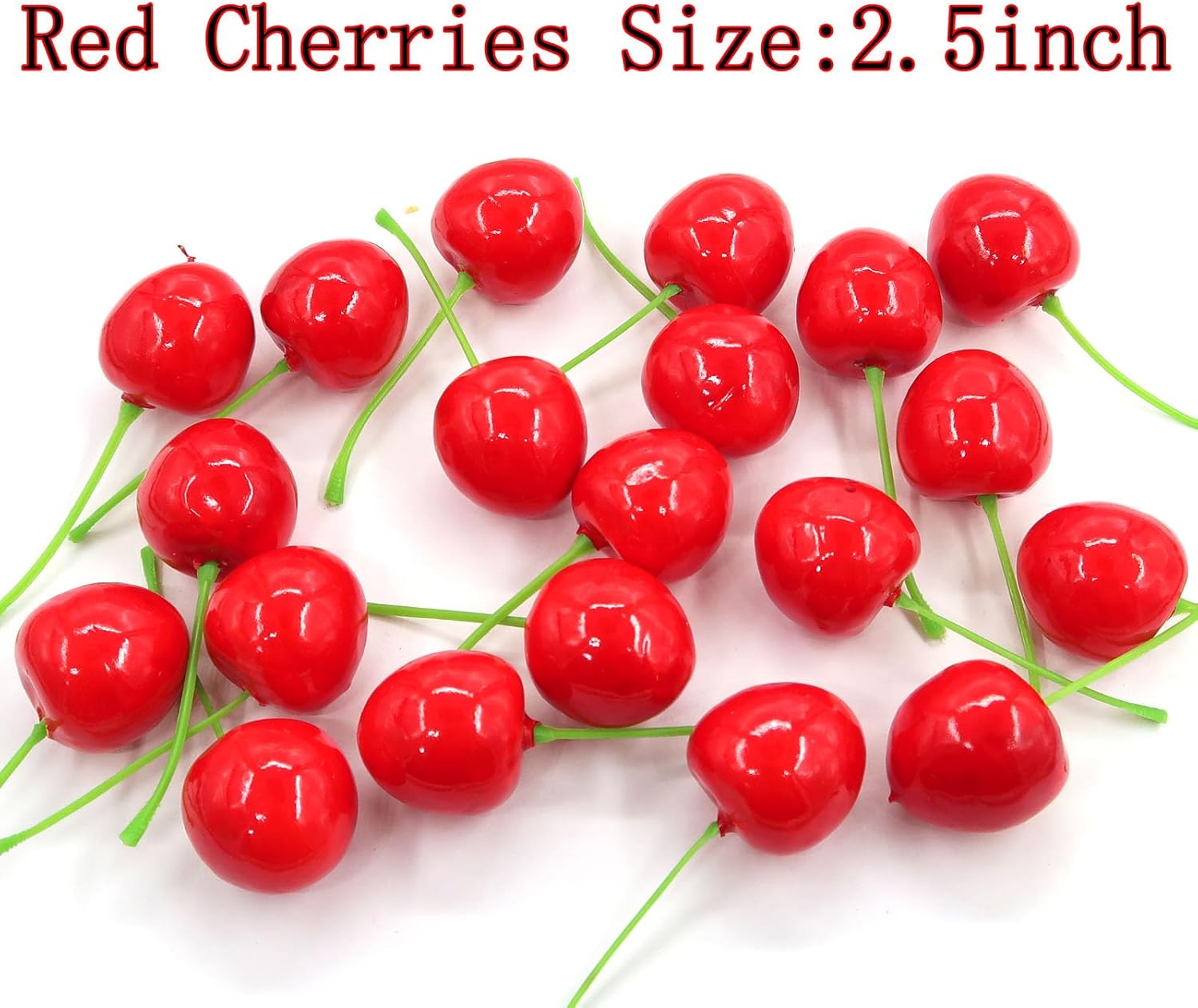 20Pcs Artificial Red Cherries Party Decor