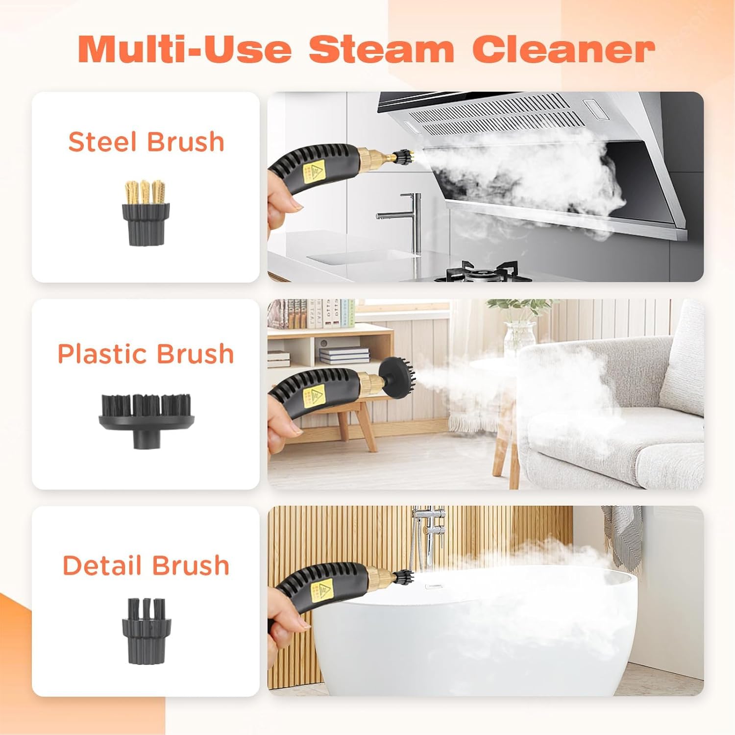 Multipurpose Handheld Steam Cleaner with 6 Speed Knob
