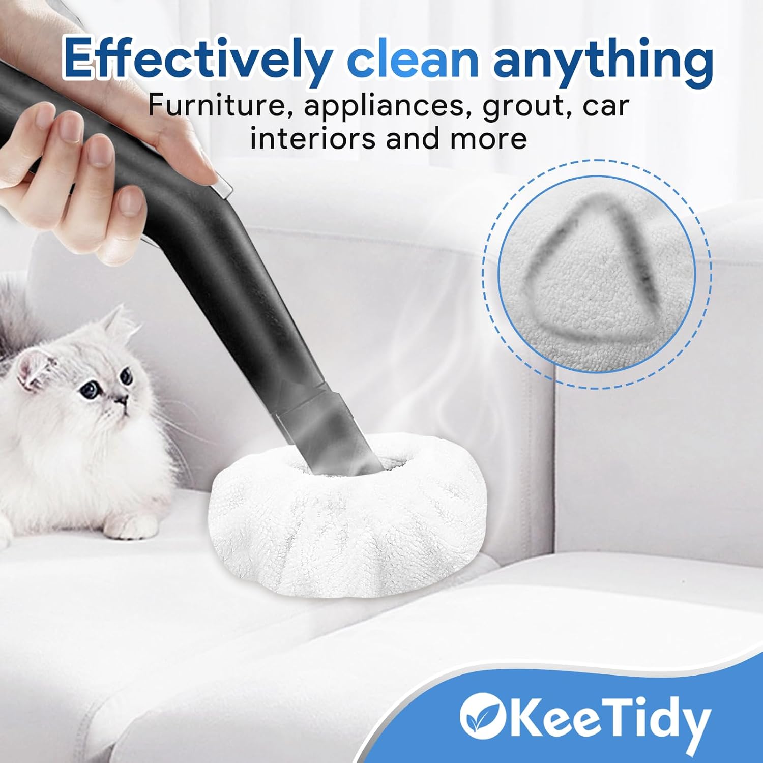 KeeTidy Reusable Microfiber Pads for Dupray Neat Steam Cleaner 33 Pack