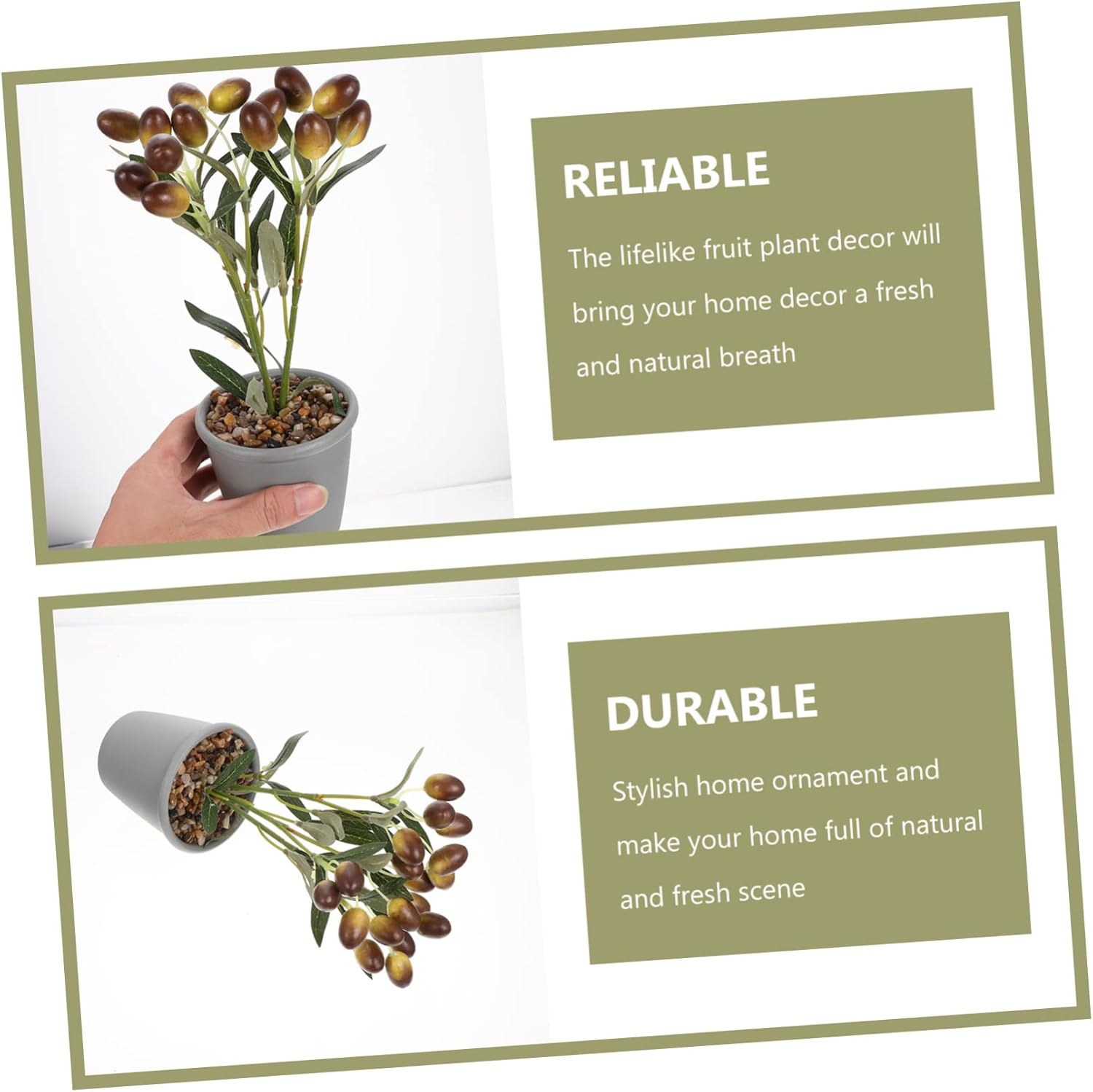 LIFKICH Artificial Simulated Fruit Plant for Home Decor