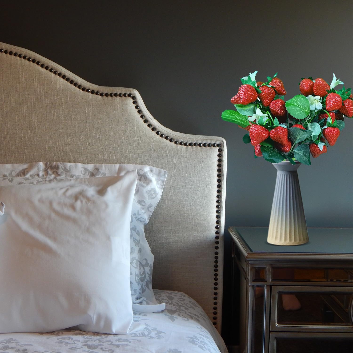 3 Bunches Artificial Strawberries Home Decor