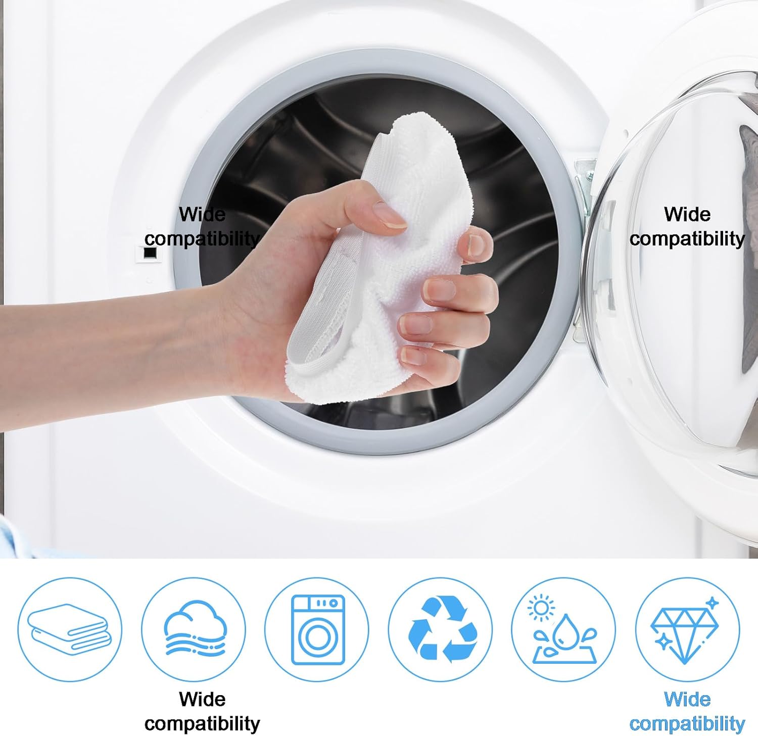 4Pcs Universal Steam Cleaner Attachments Reusable Steam Mop Pads