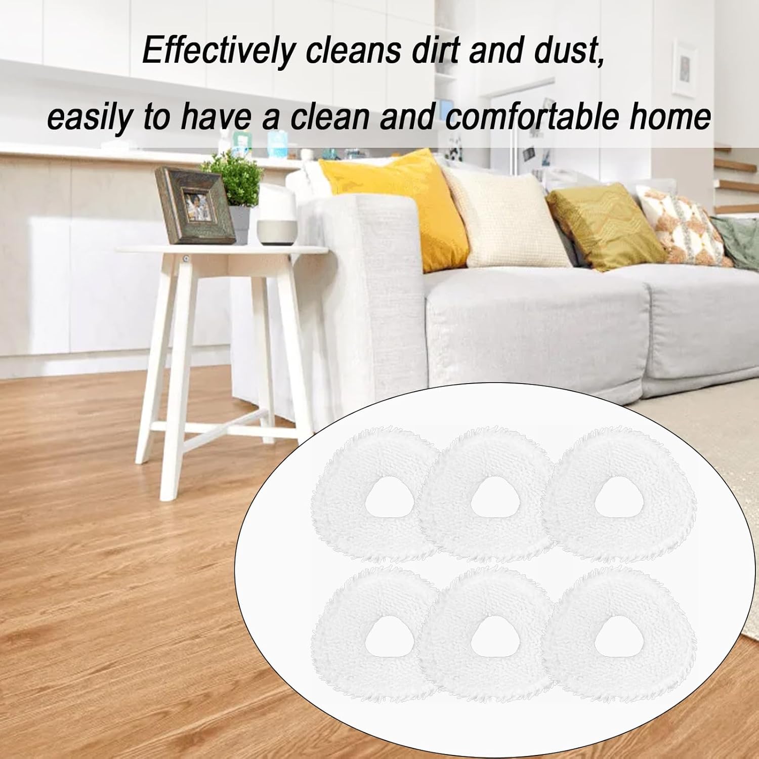 6 Pcs Replacement Mop Pads for Narwal Freo X Ultra Robot Vacuum