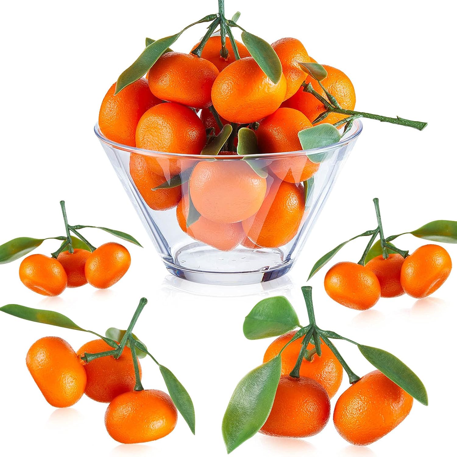 WILLBOND 5-Piece Artificial Orange Decor Set