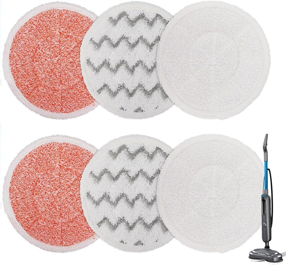 3897A Steam Mop Pads for Bissell SpinWave SmartSteam Scrubbing Steam Mop