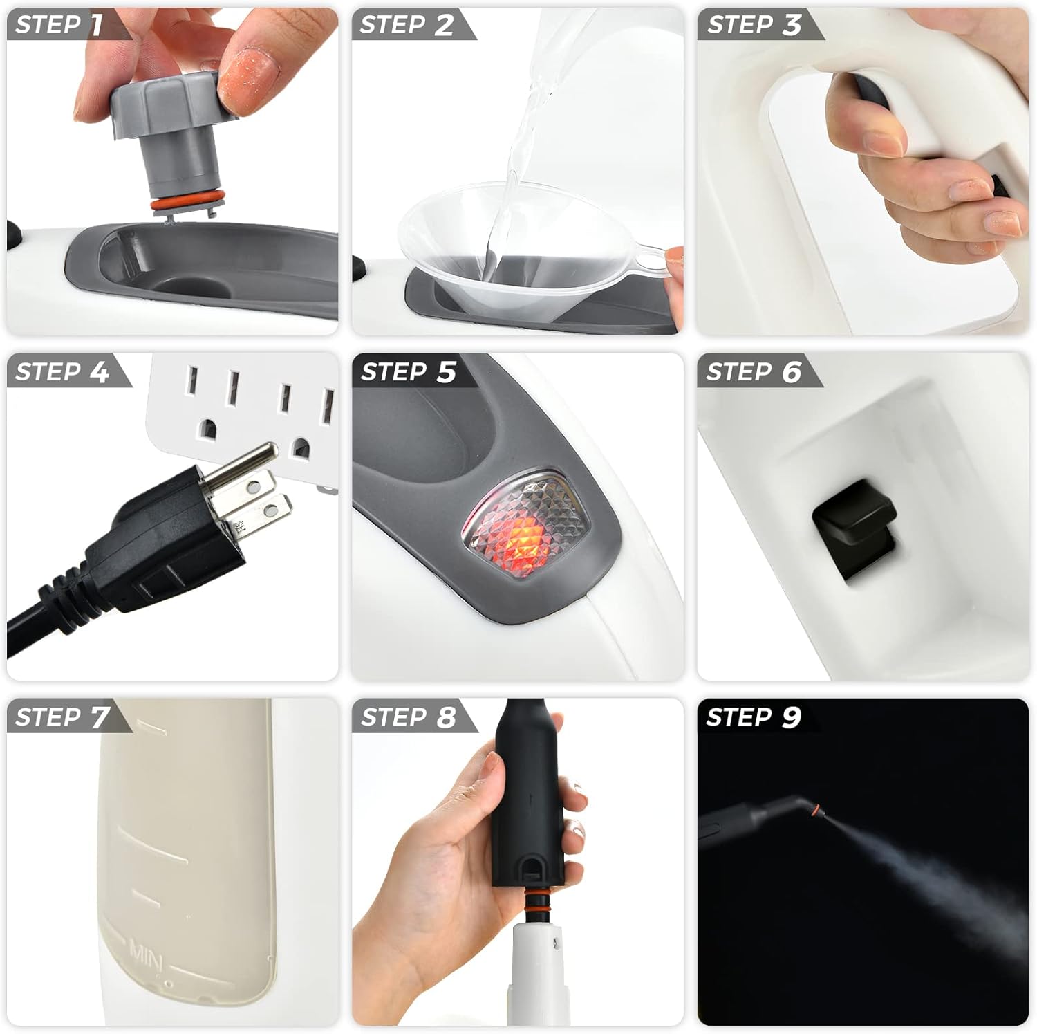 GOFLAME 1400W Handheld Steam Cleaner with 17 Accessories