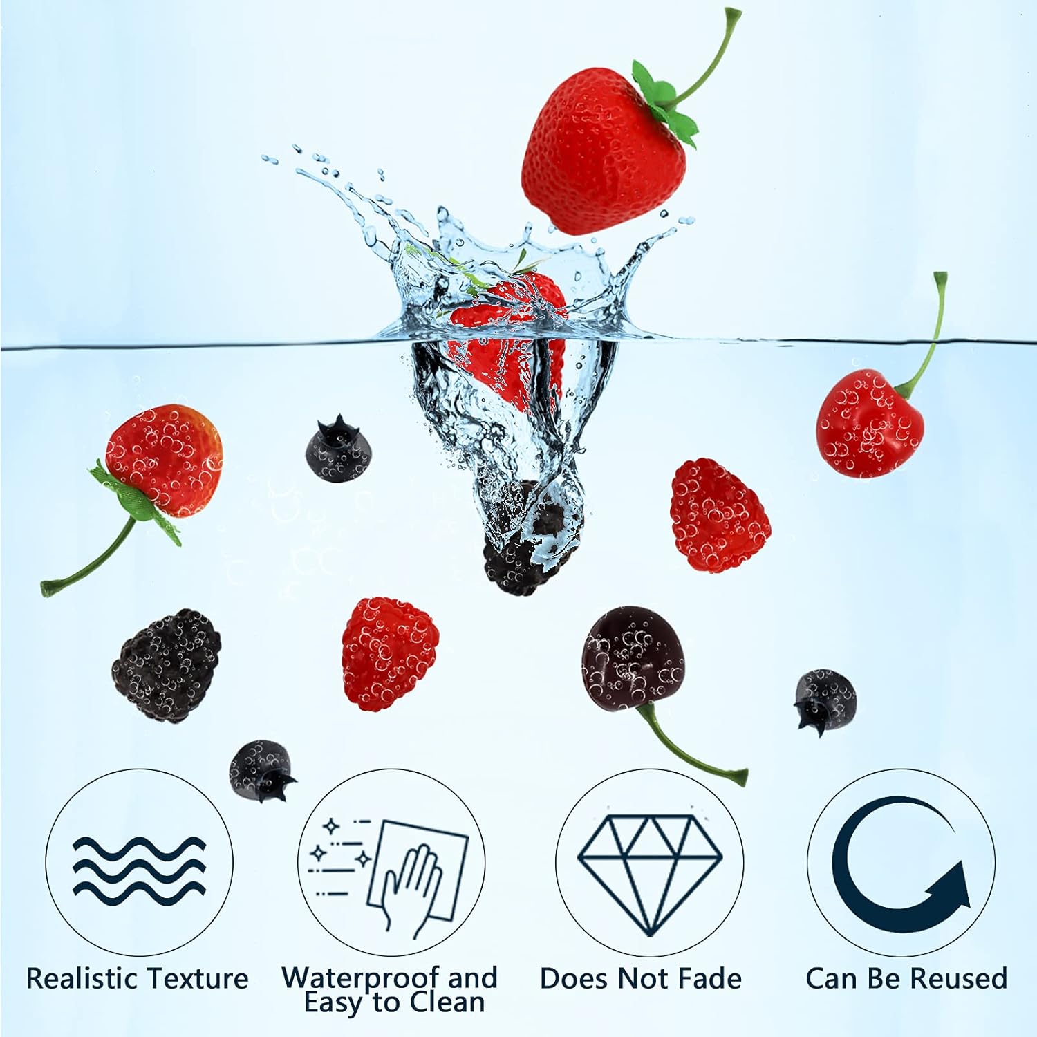 52PCS Artificial Fruit Set for Decoration and Photography